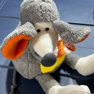 Ty Plush Mouse with Gray and Cream Fur